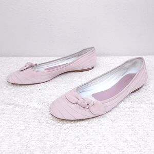 DELMAN Pink Suede Ballet Flats US 10